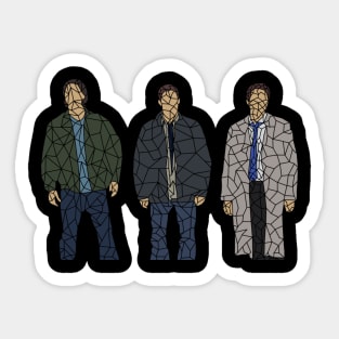 Supernatural Trio Geo - Sam, Dean, Cas Sticker